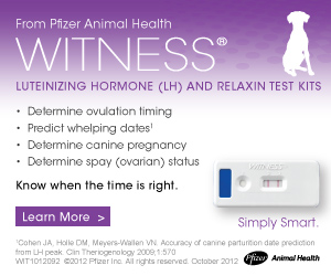 From Pfizer Animal Health Witness Luteinizing Hormone and Relaxin Test Kits