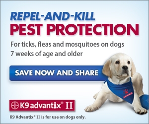 Repel-and-kill Pest Protection - for ticks, fleas and mosquitoes on dogs 7 weeks of age and older