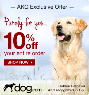 10% Off your entire order at dog.com