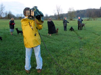 camera filming dog show