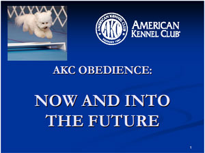 AKC Obedience: Now and Into the Future
