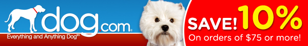 Save 10% at Dog.com