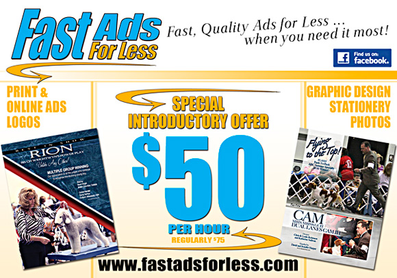 Fast Ads for Less. Special introductory offer of $50 per hour