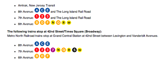 train schedule