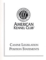 Canine Legislation Position Statements